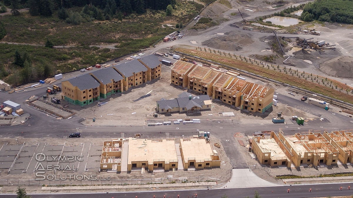 Drone Construction Progress Photography, South Perspective 2016. Lacey, Washington