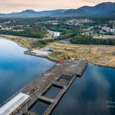 The former Rayonier site in Port Angeles, Washington (looking southeast) Environment and Inspection drone aerial imagery.