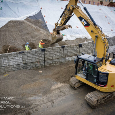 Ennis Creek, Port Angeles. Wall Installation