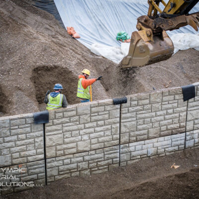 Ennis Creek, Port Angeles. Wall Installation